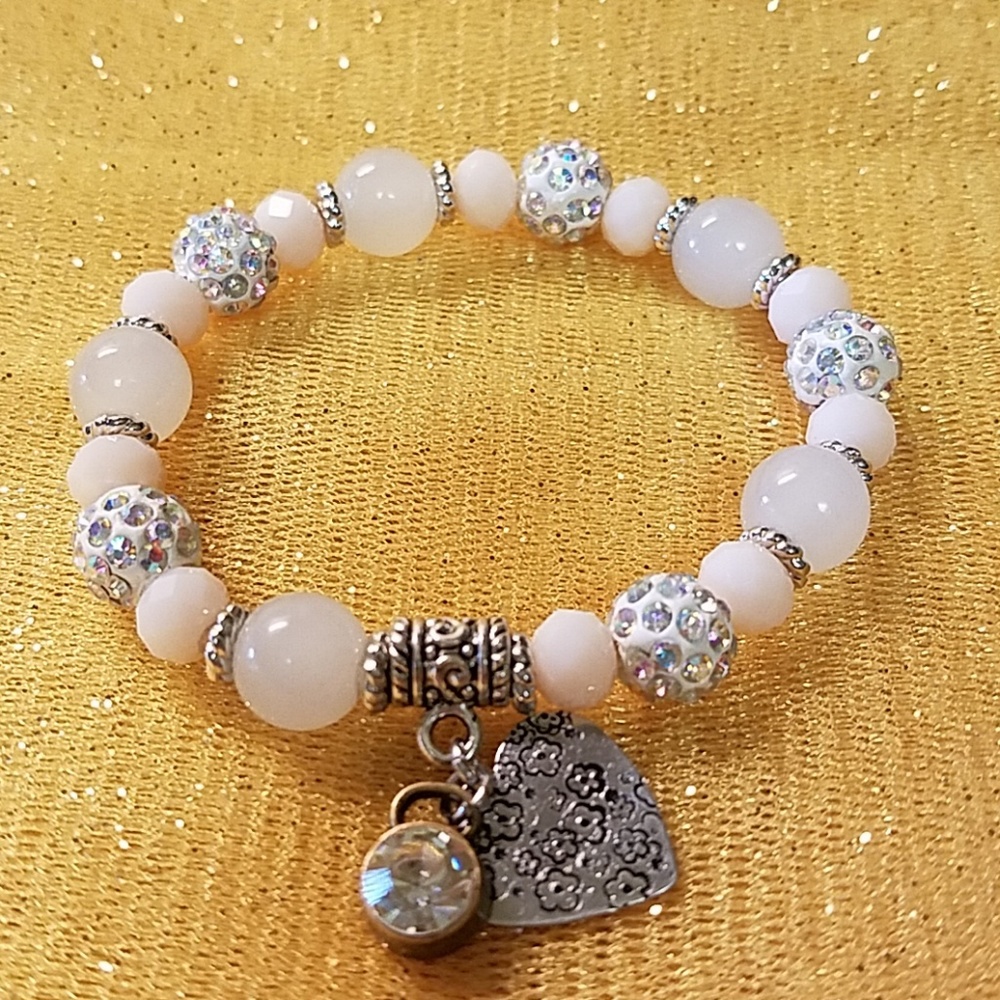 Glass Bead Stretch Bracelet